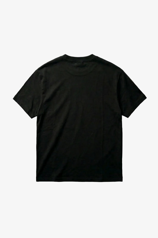 Black t-shirt on a white background
