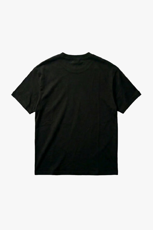 Black t-shirt back on a white background